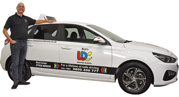 Rich Farmer's driving school car